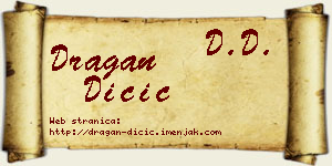 Dragan Dičić vizit kartica